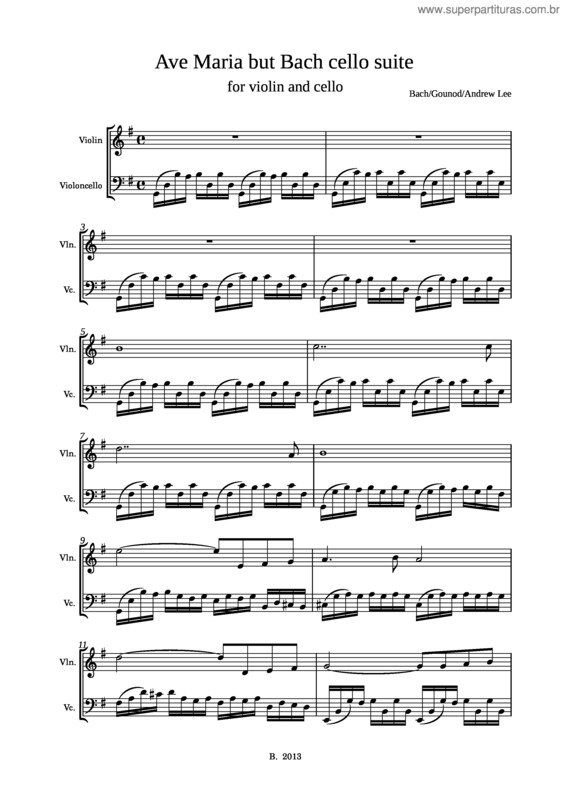 Partitura da música [Another Joke] Ave Maria But Bach Cello Suite
